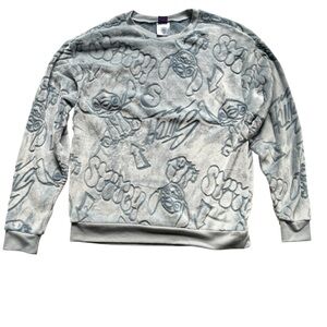 Disney Stitch Fuzzy Crewneck Sweater